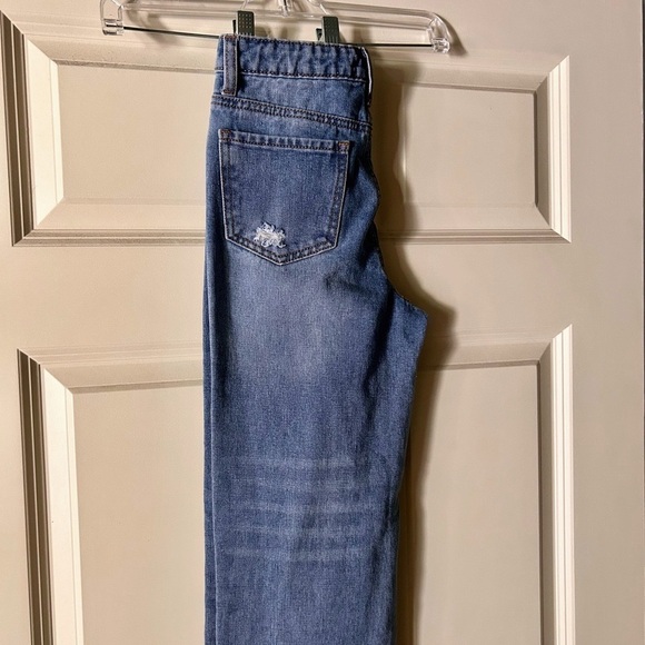 GB Girls Wide Straight Leg Distressed Jeans Size 10 - Picture 9 of 14